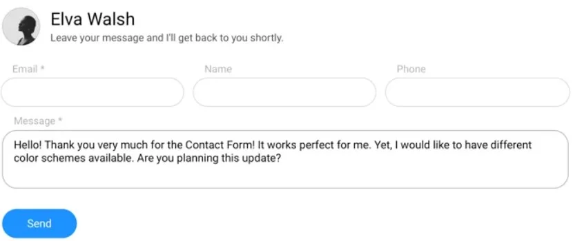 HTML Contact Form - Preview 1