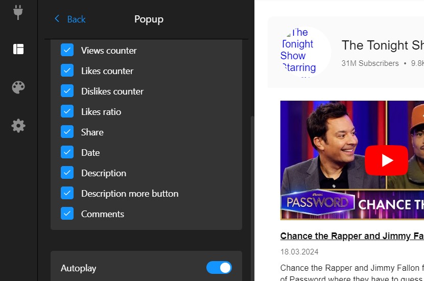 YouTube Gallery Autoplay - Preview 1