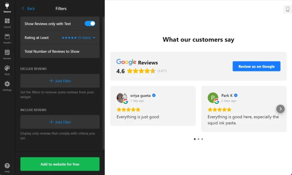 Choose the right reviews by filtering them