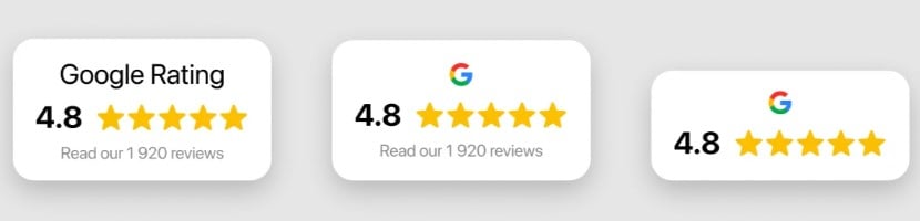 Add Google Reviews in WordPress: footer