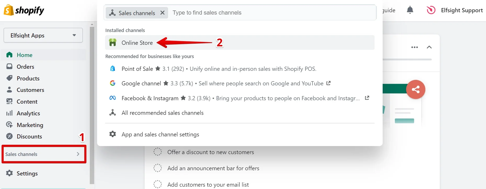 Embed Instagram Feed to Shopify specific page step 1