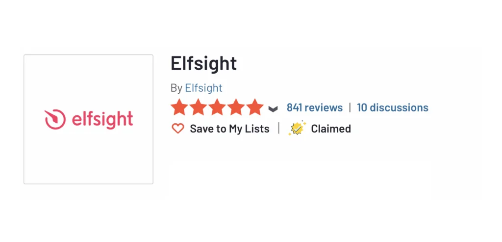 Elfsight on G2 Crowd