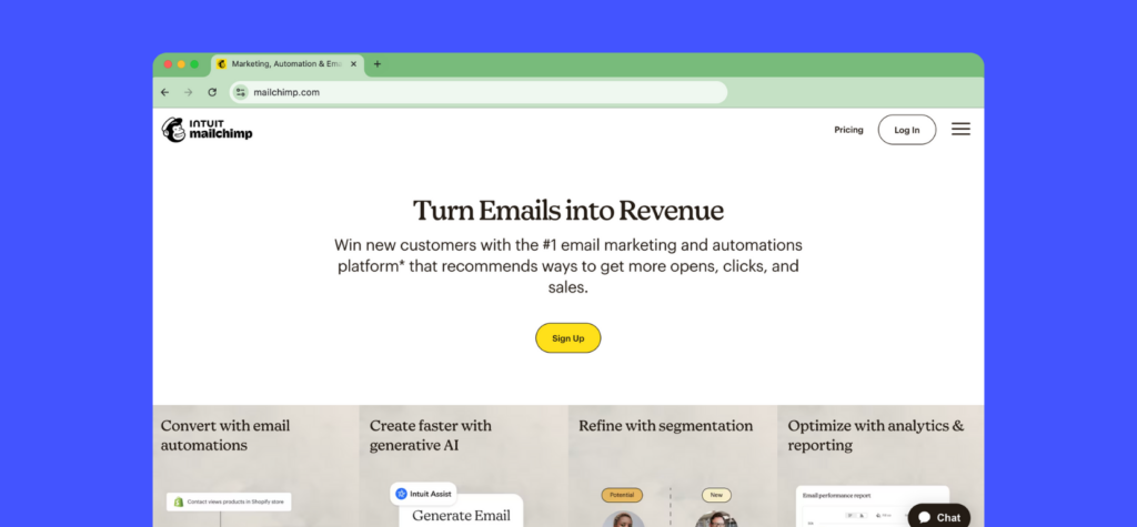 Mailchimp website