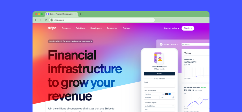 Stripe website