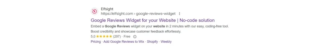 Add Google Reviews to WordPress: rating snippet