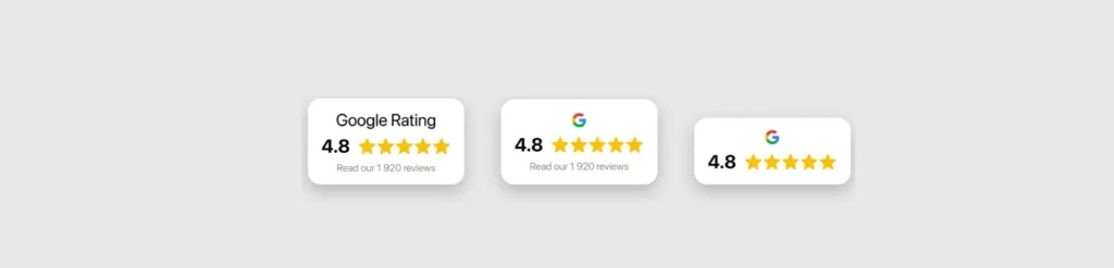 Add Google Reviews in WordPress: footer