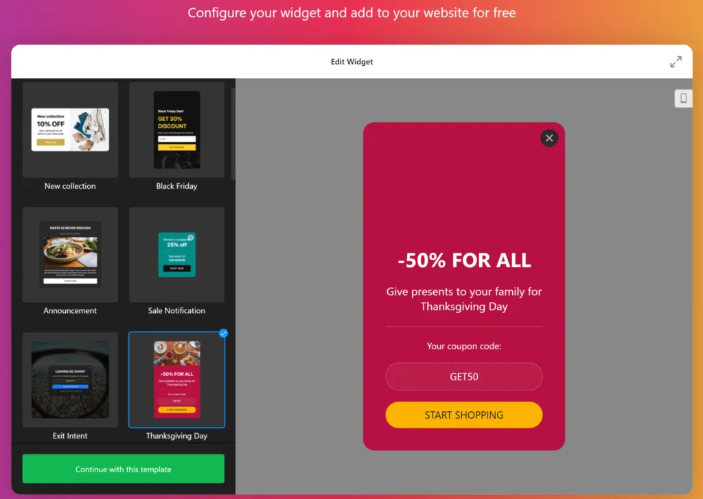 Pick a Popup plugin template