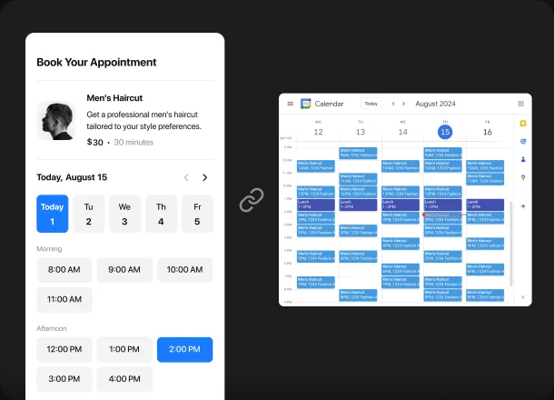 Seamless two-way Google Calendar integration