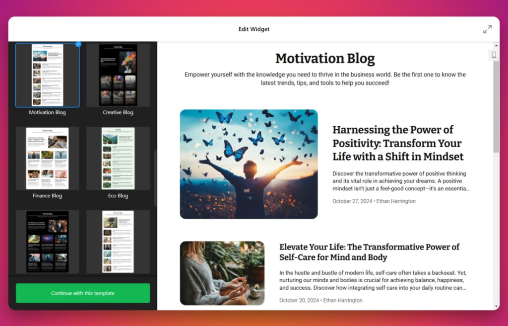 Google Sites blog examples - motivation