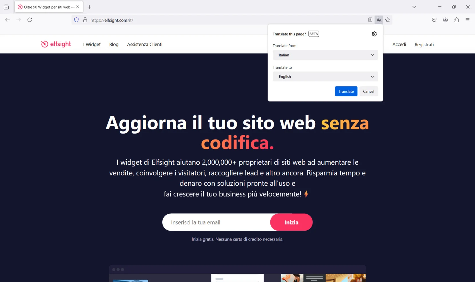 Translate a website with Firefox