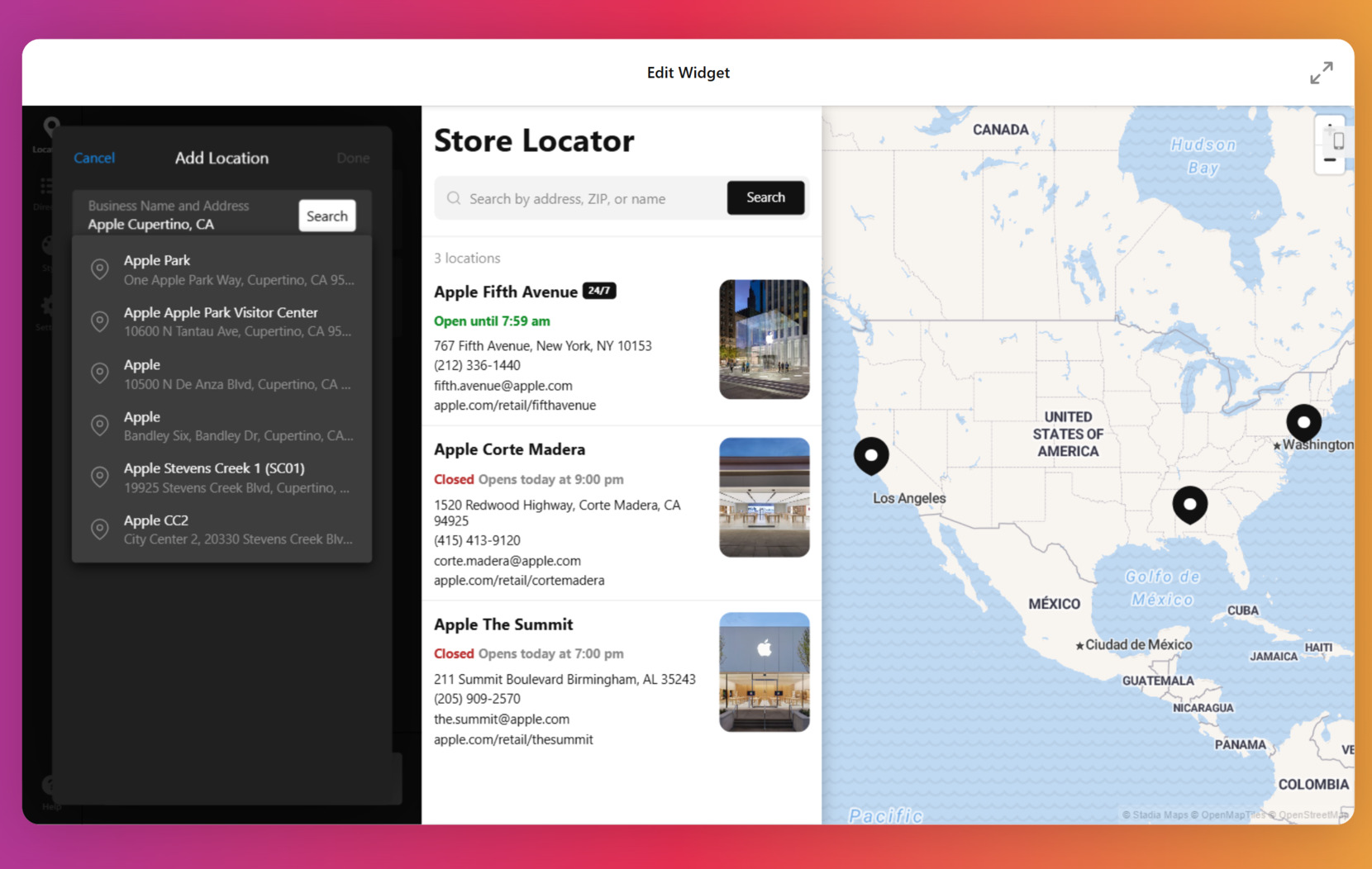 Best free store locator for WordPress website - Elfsight