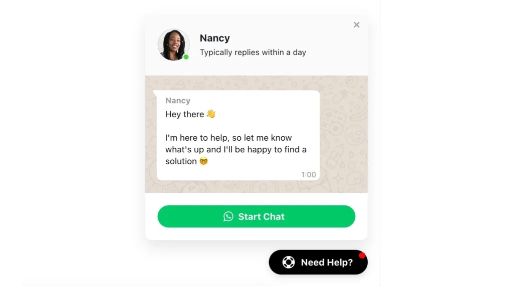 WhatsApp integration support chat