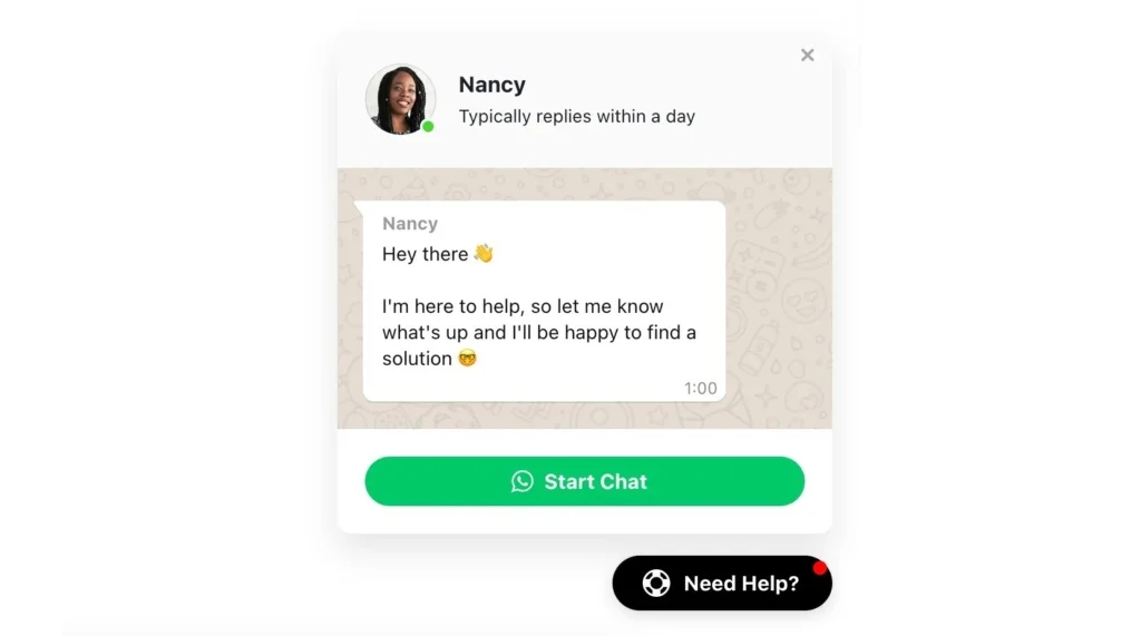 WhatsApp link support chat