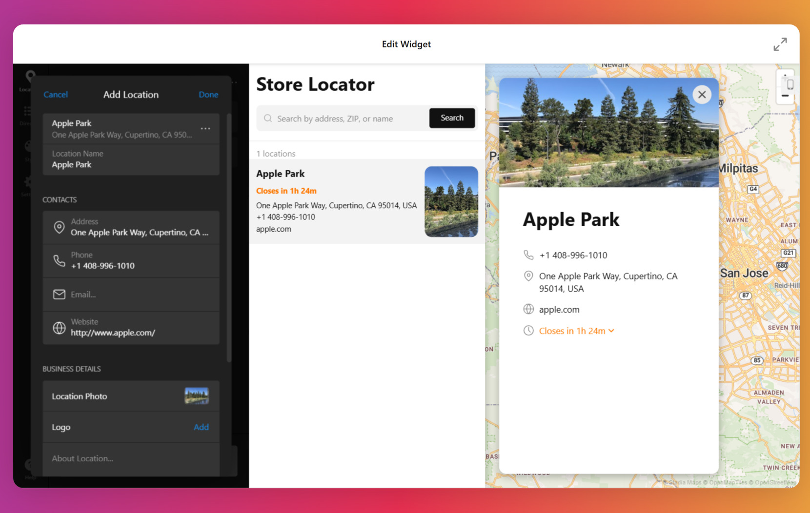 Customize the store locator map