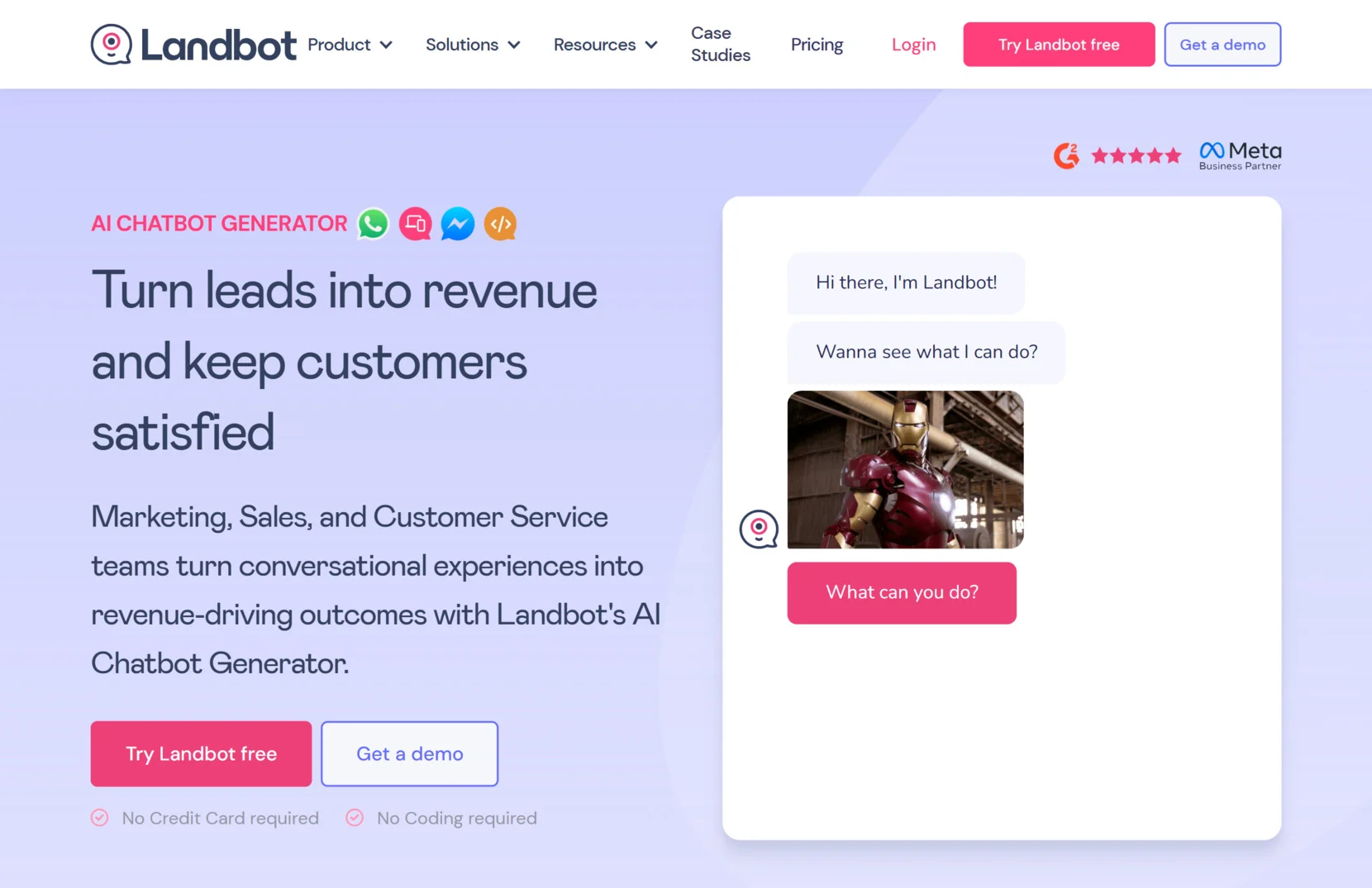 Chatbots WordPress - Landbot