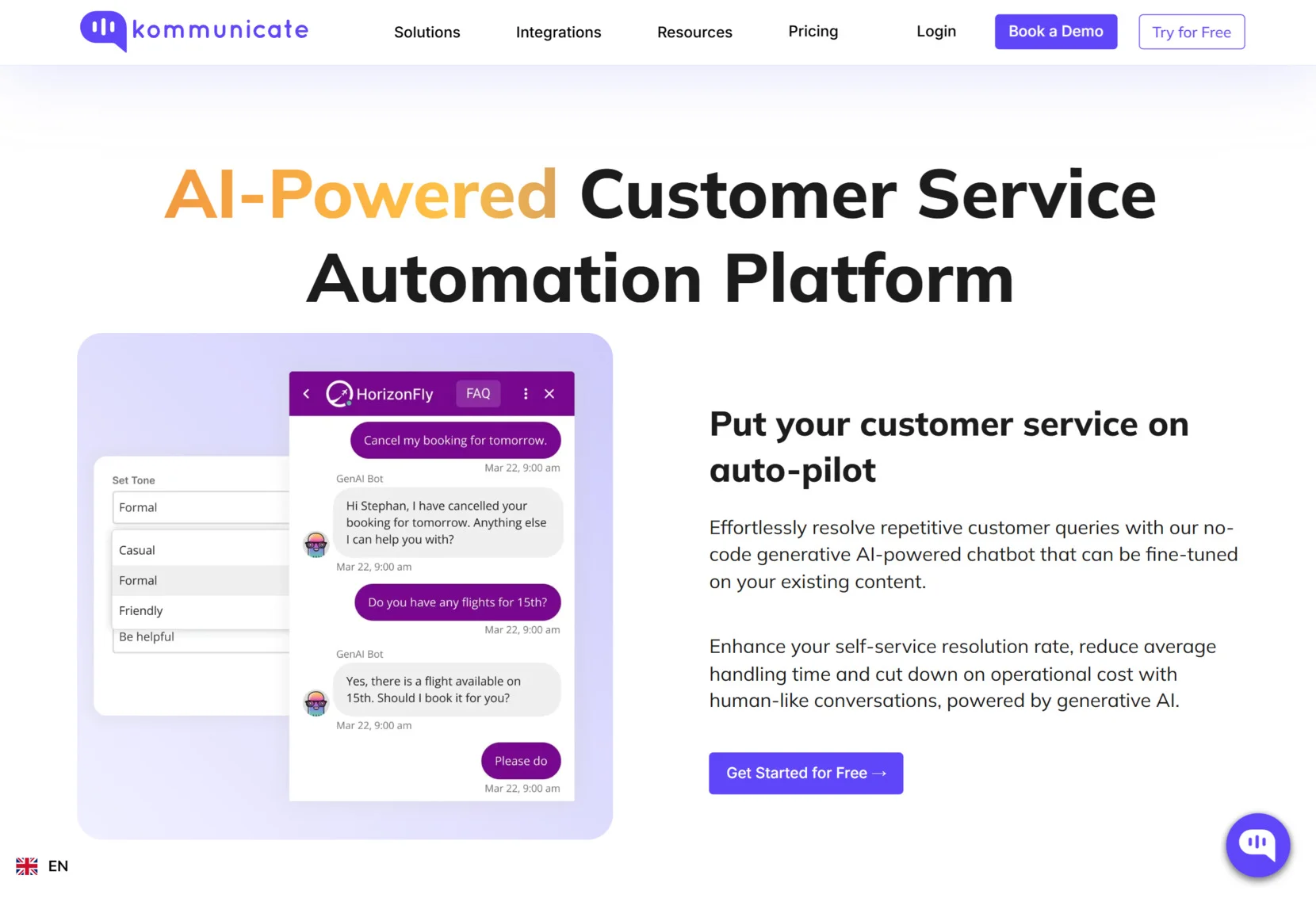 WordPress chatbot plugin - Kommunicate