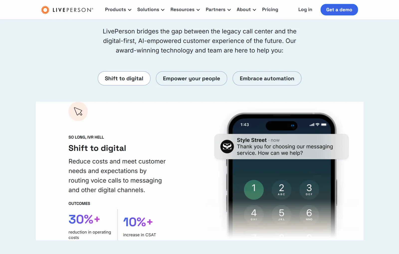 Ecommerce bots - LivePerson