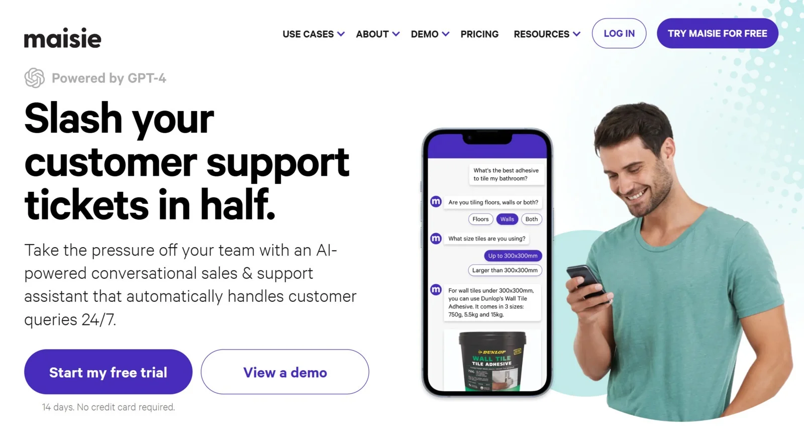 Conversational AI chatbot for ecommerce - Maisie