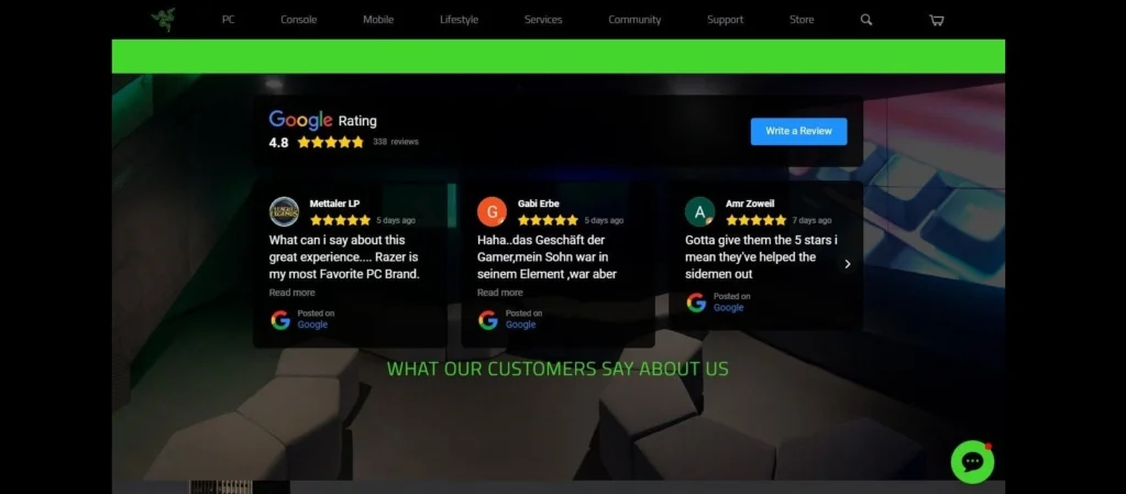 Google Rating with Dark Theme