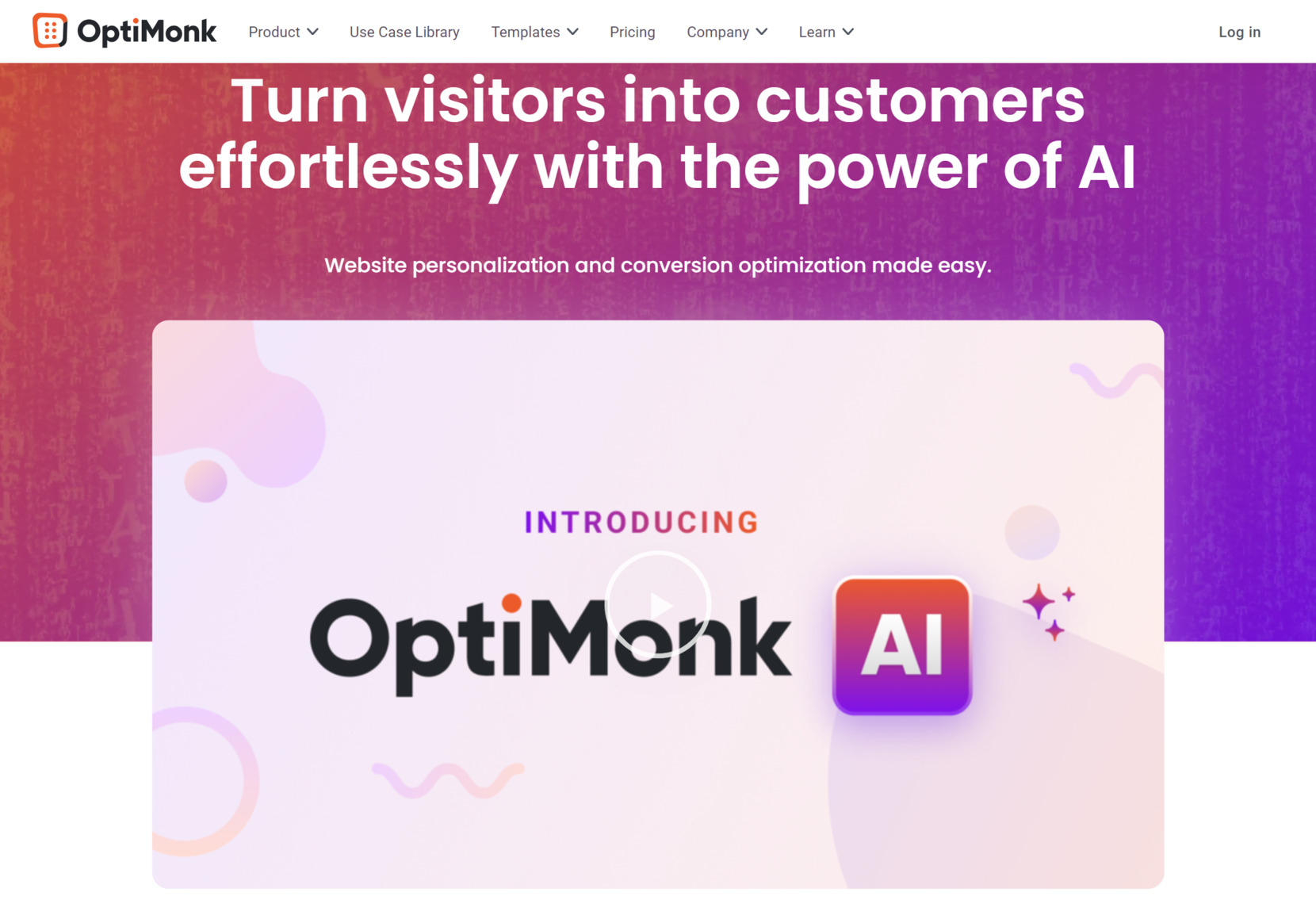 E commerce AI tools - OptiMonk