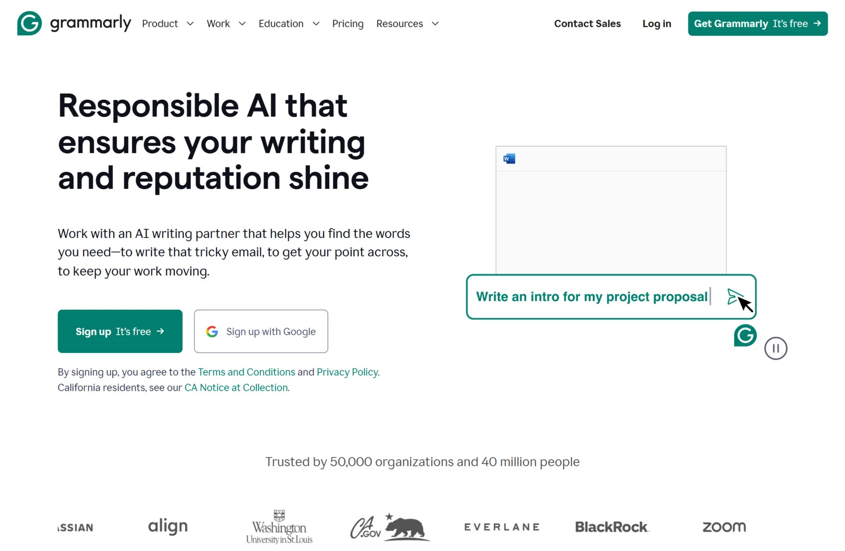 Top AI tools for business - Grammarly