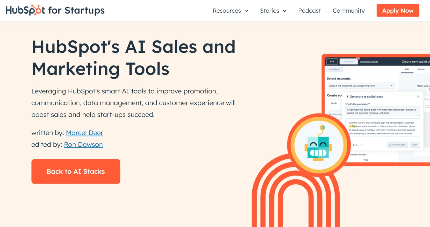 Marketing business AI tools - HubSpot