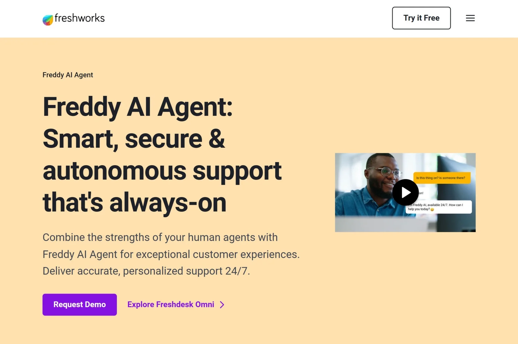 Best AI bots for customer service - Freddy from Freshworks