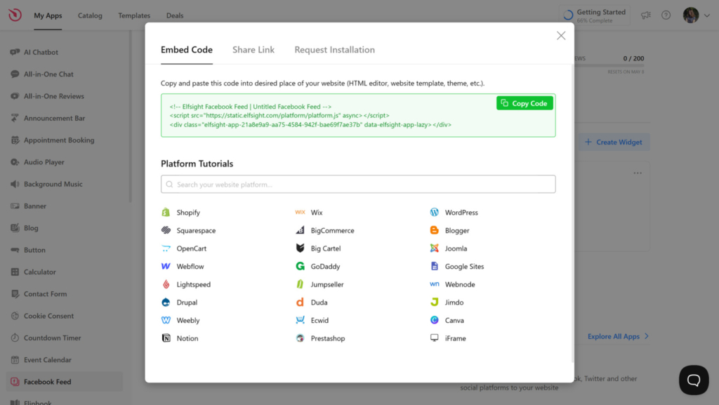 Generate a Facebook Feed HTML Code for Your Website
