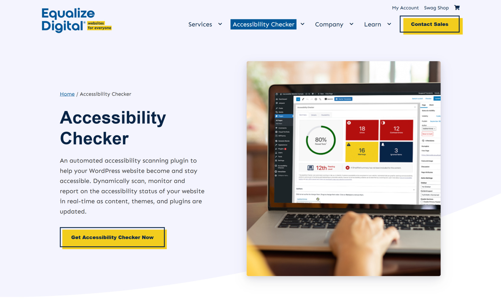Best ADA compliance plugin WordPress - Equalize Digital