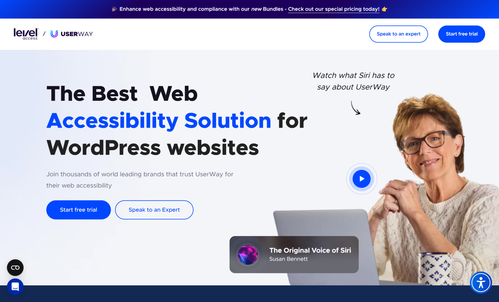 WordPress accessibility plugins - UserWay