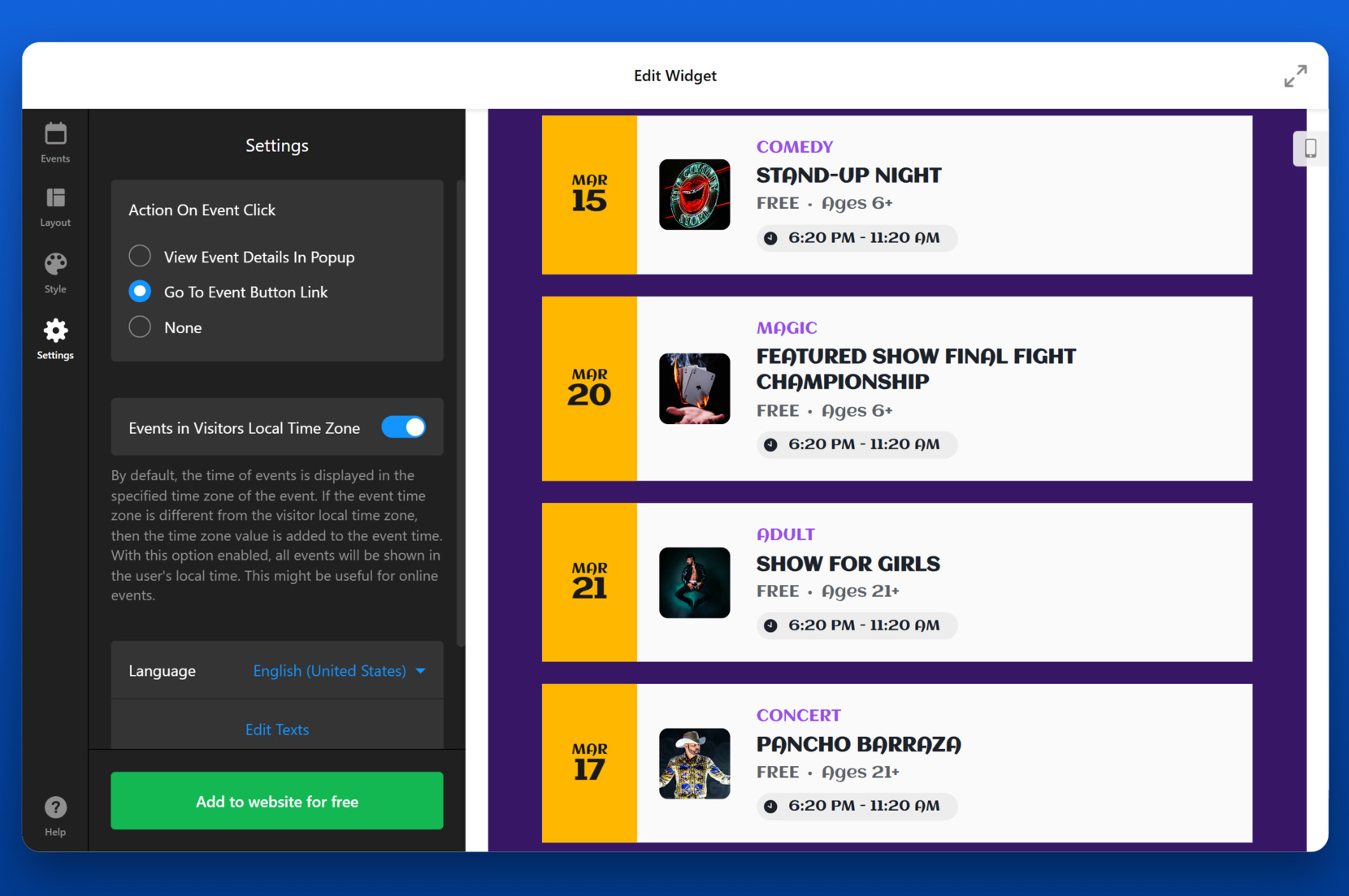 Finalize the settings of your calendar