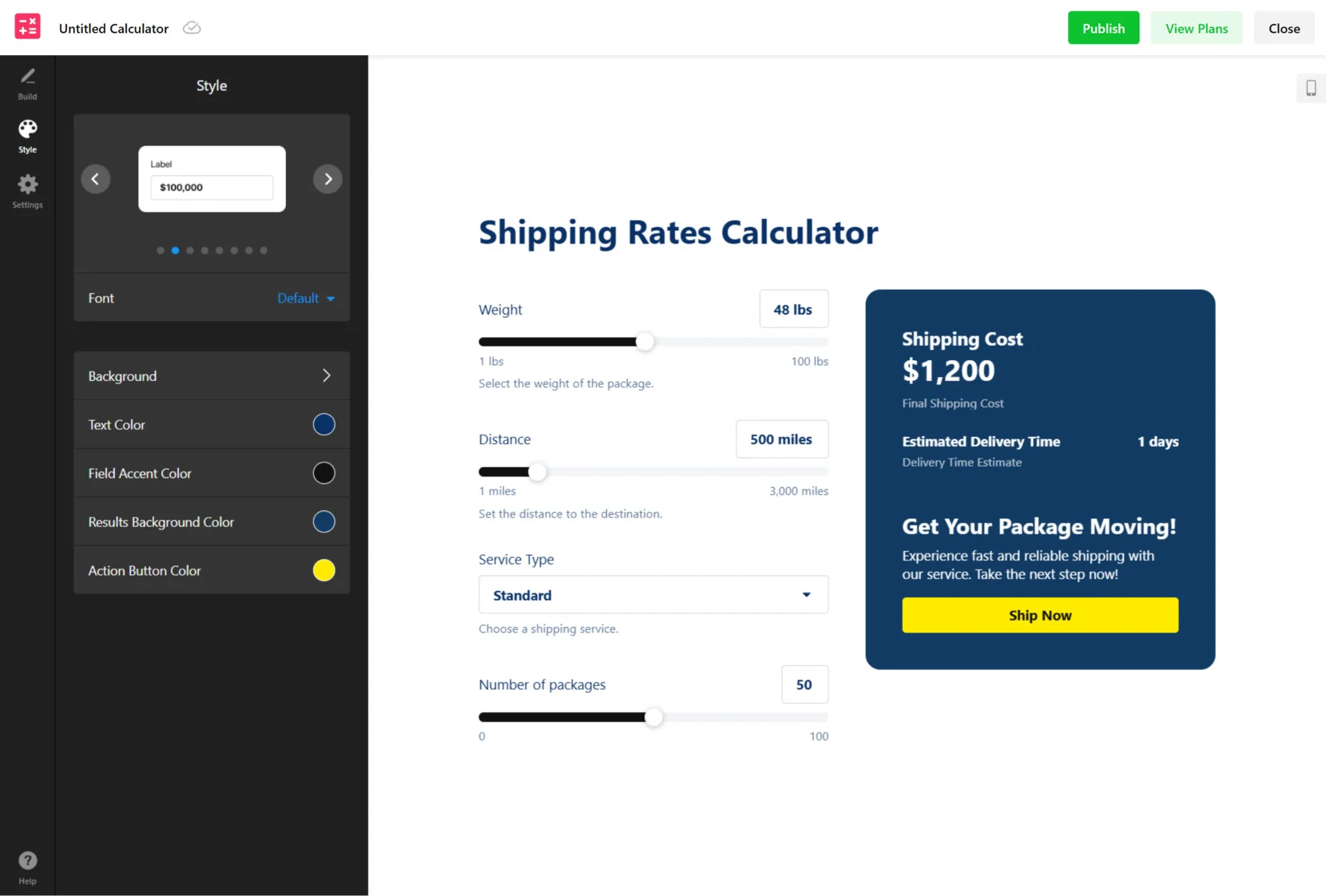 Adjust the design of your widget
