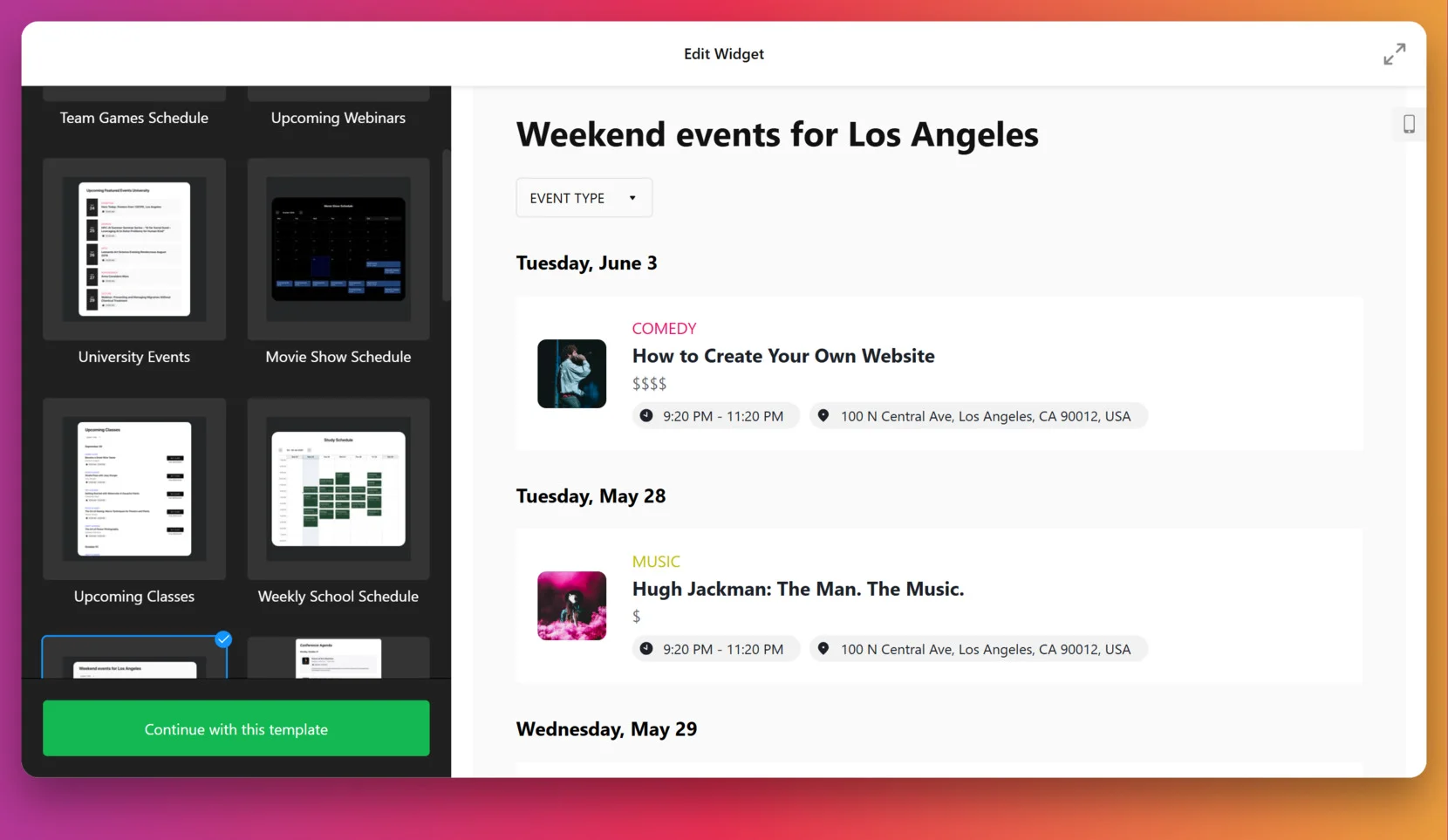 Best website calendar solution - Elfsight widget