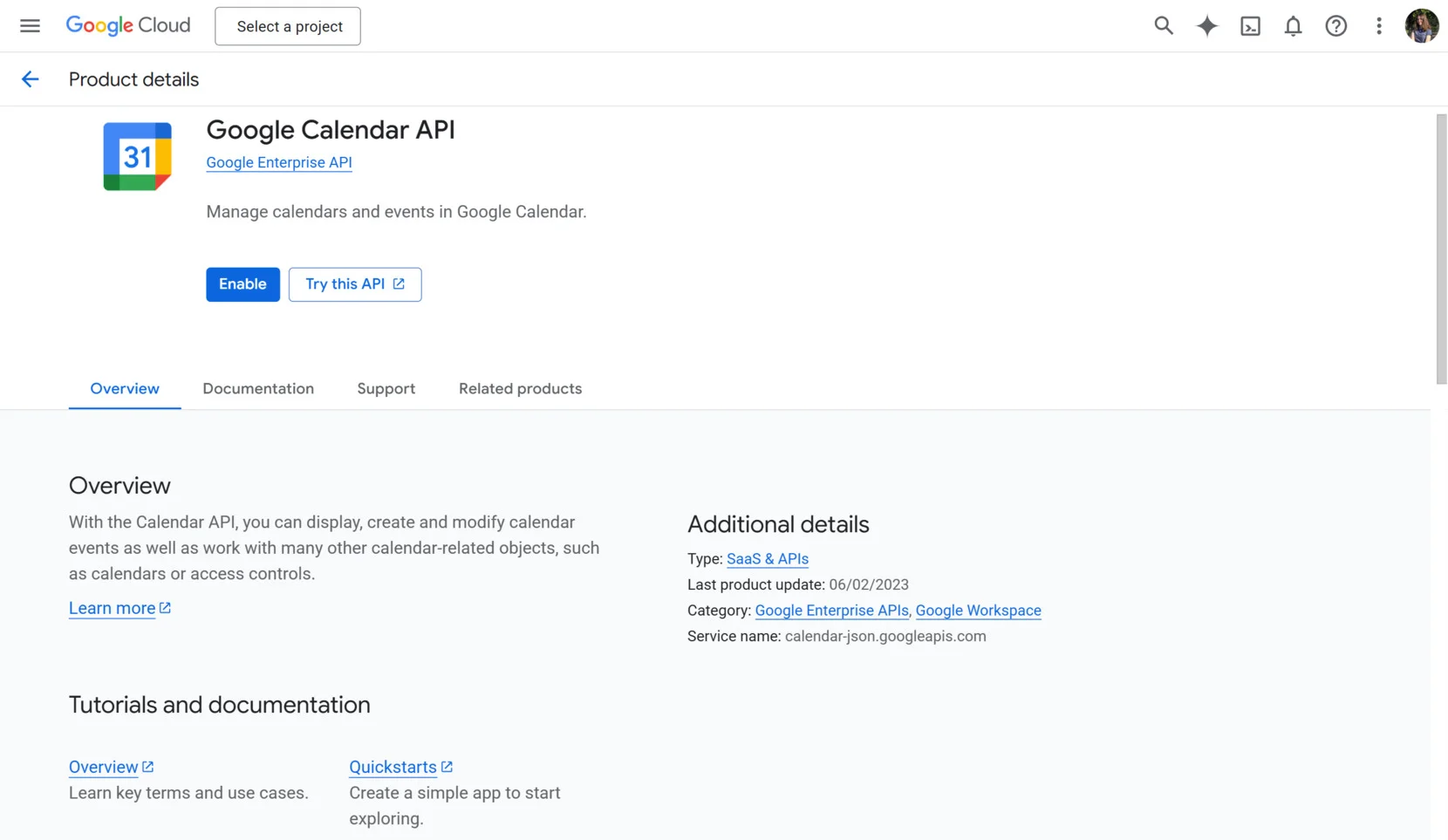 Google Calendar API for website