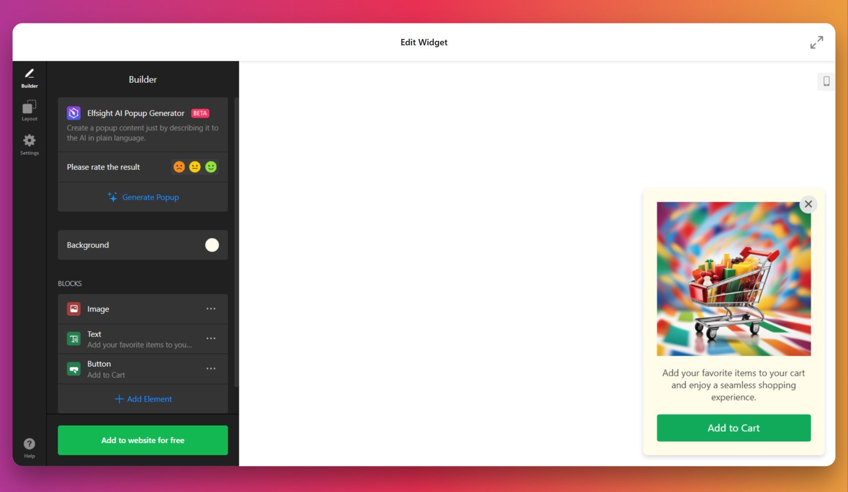 Customize the popup content