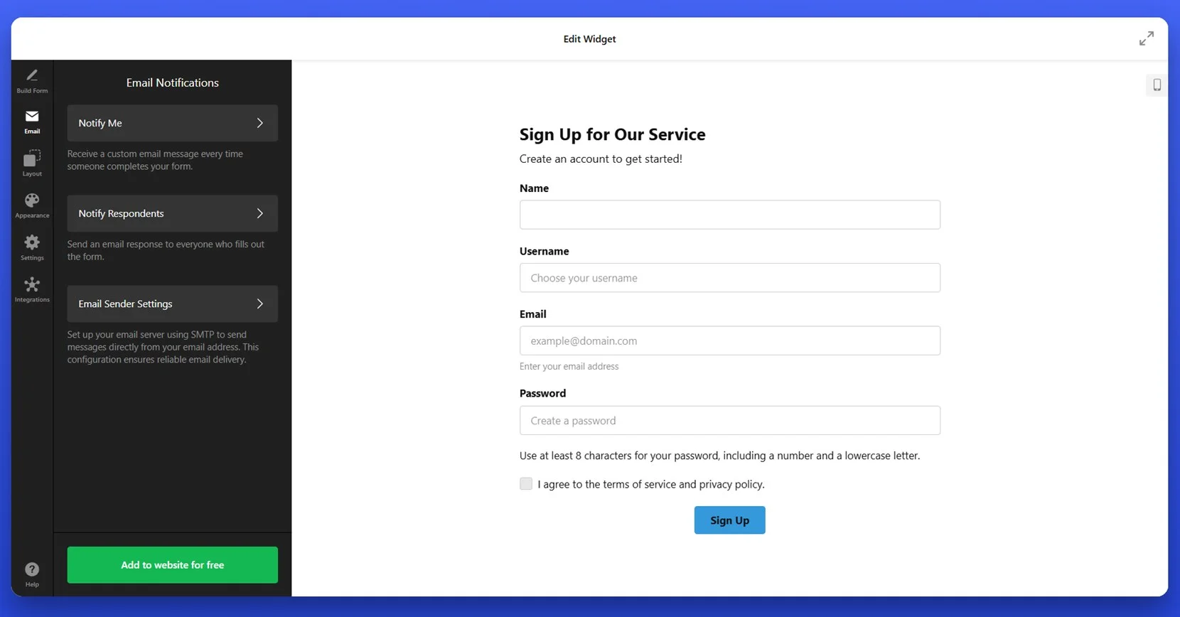 Add email notifications