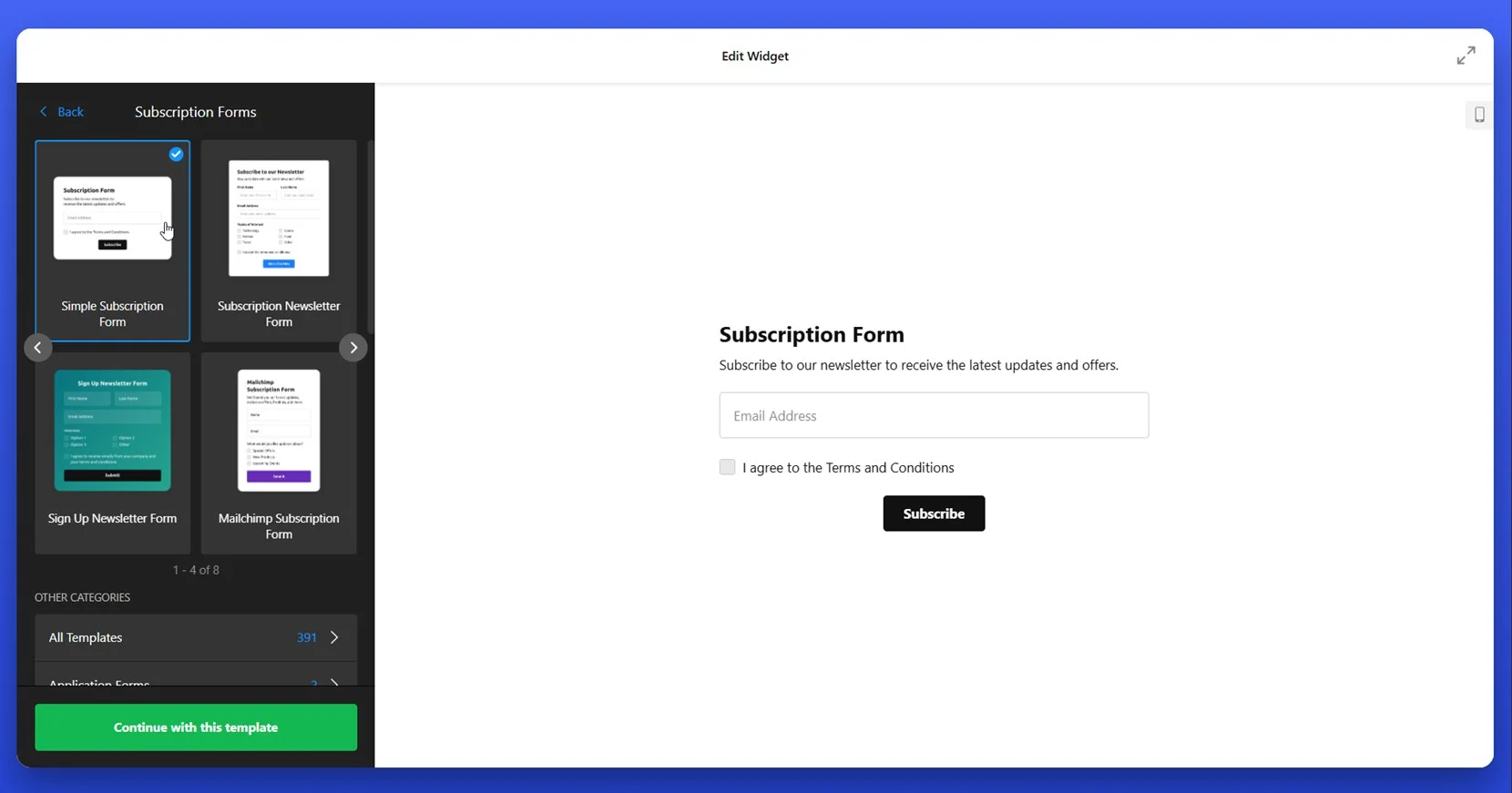 Pick a plugin template