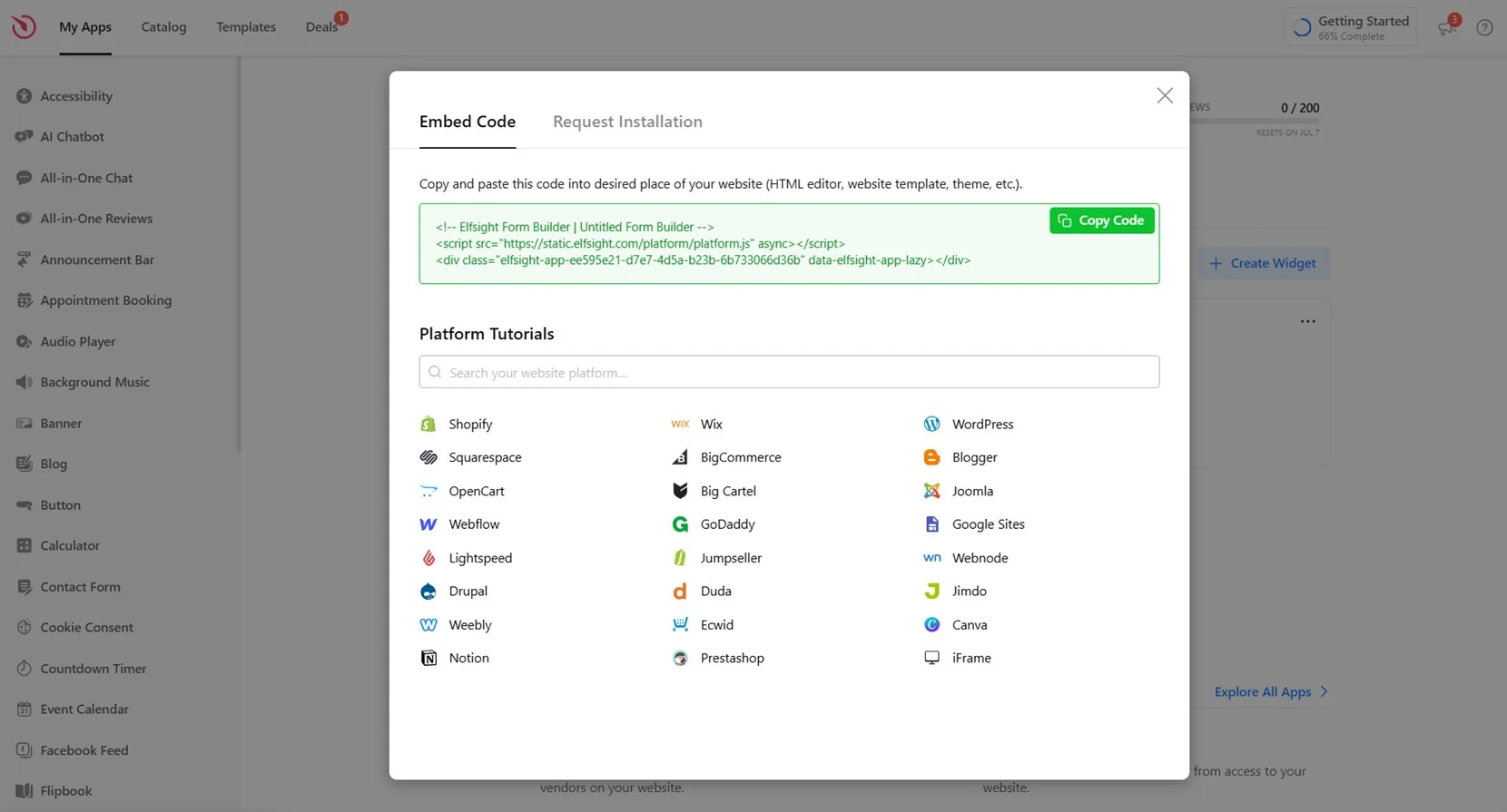 Embed subscription form to WordPress