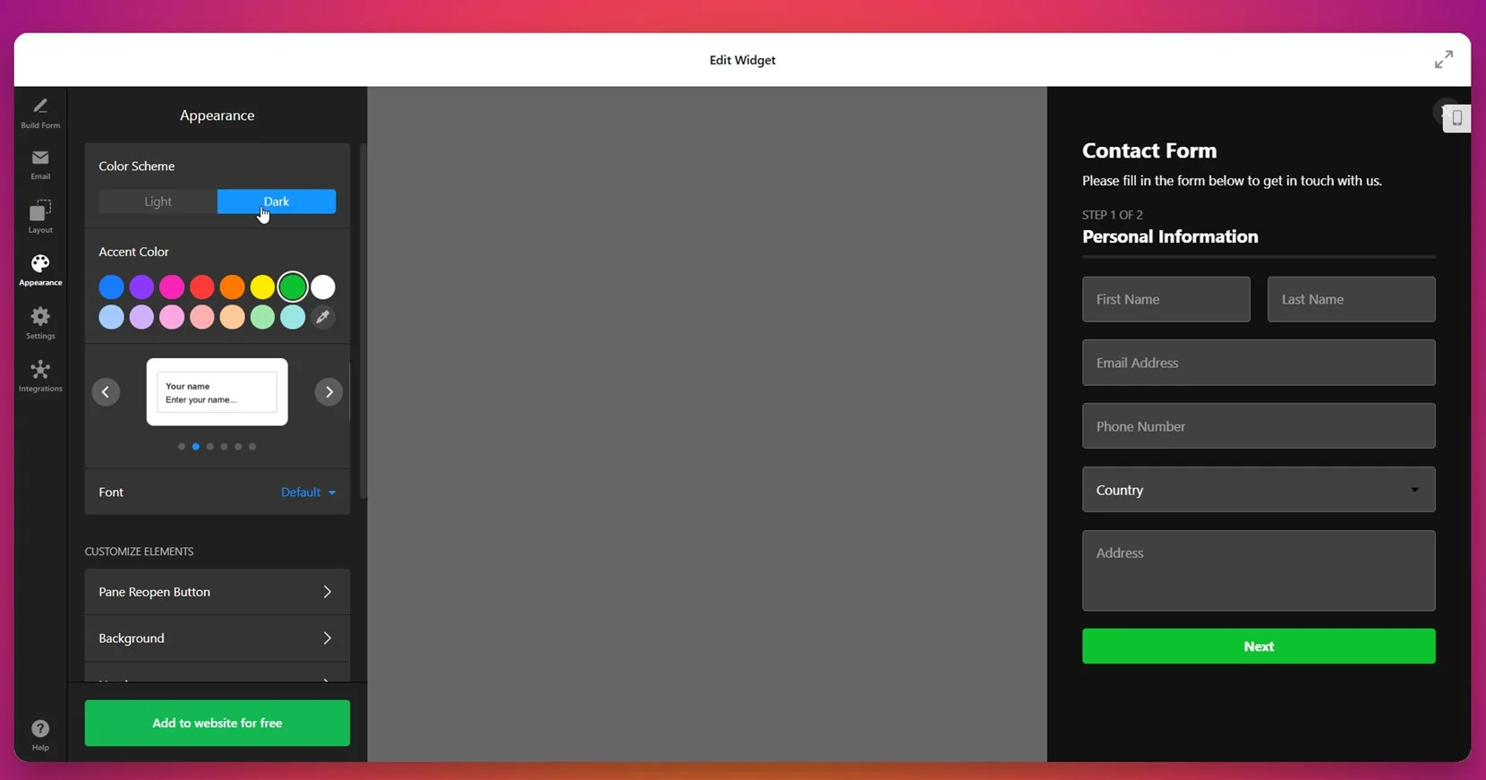 Adjust the plugin's design