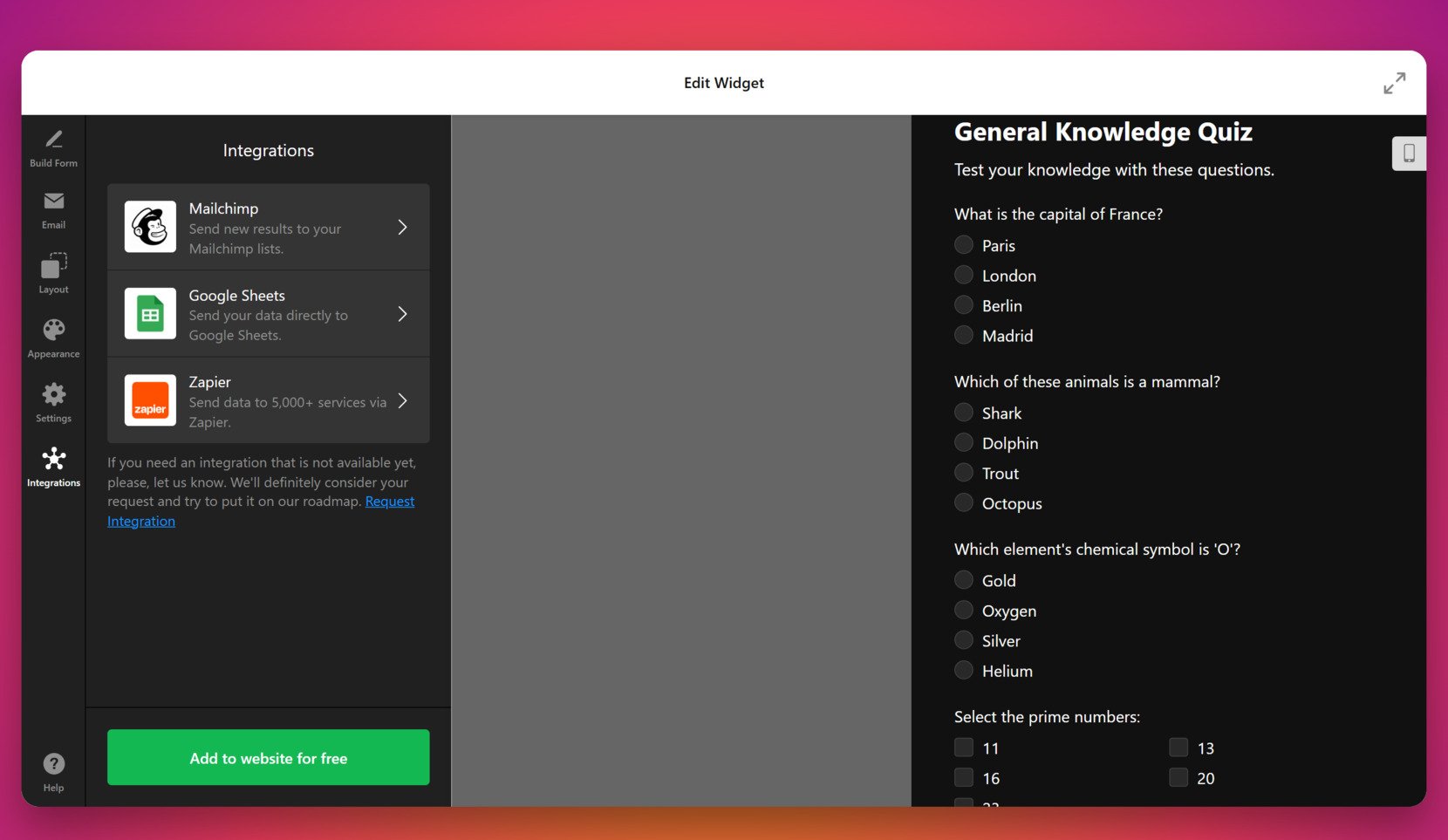 Configure integrations