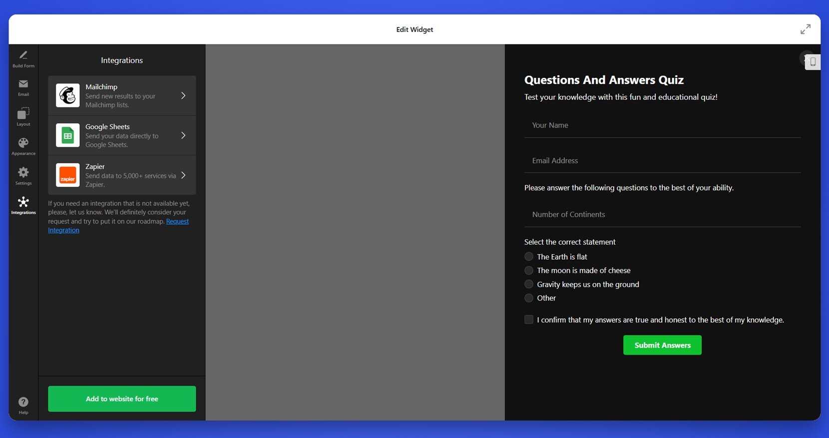 Configure integrations