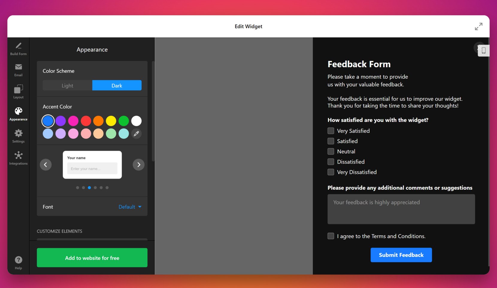 Set the survey's design 