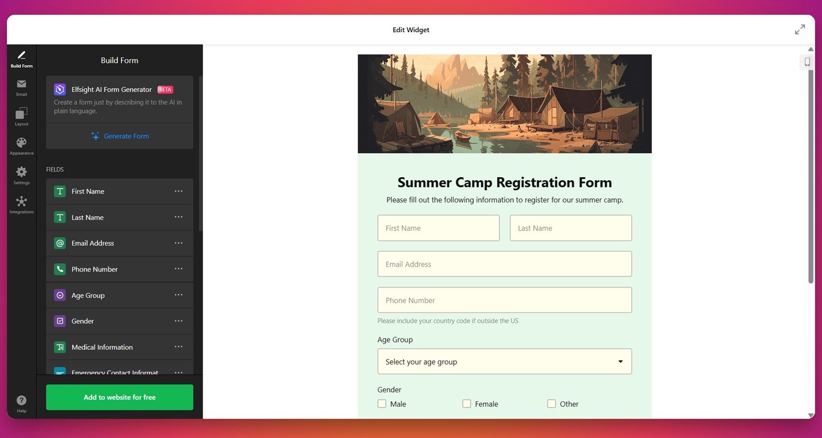 Online form design inspiration