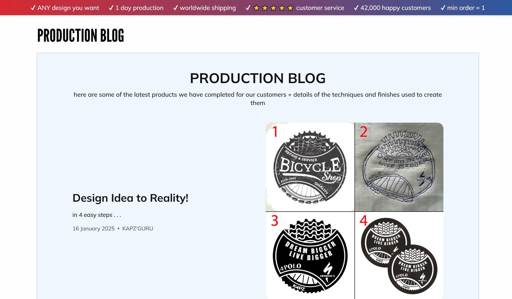 Kapz custom bicycle blog powered by Elfsight