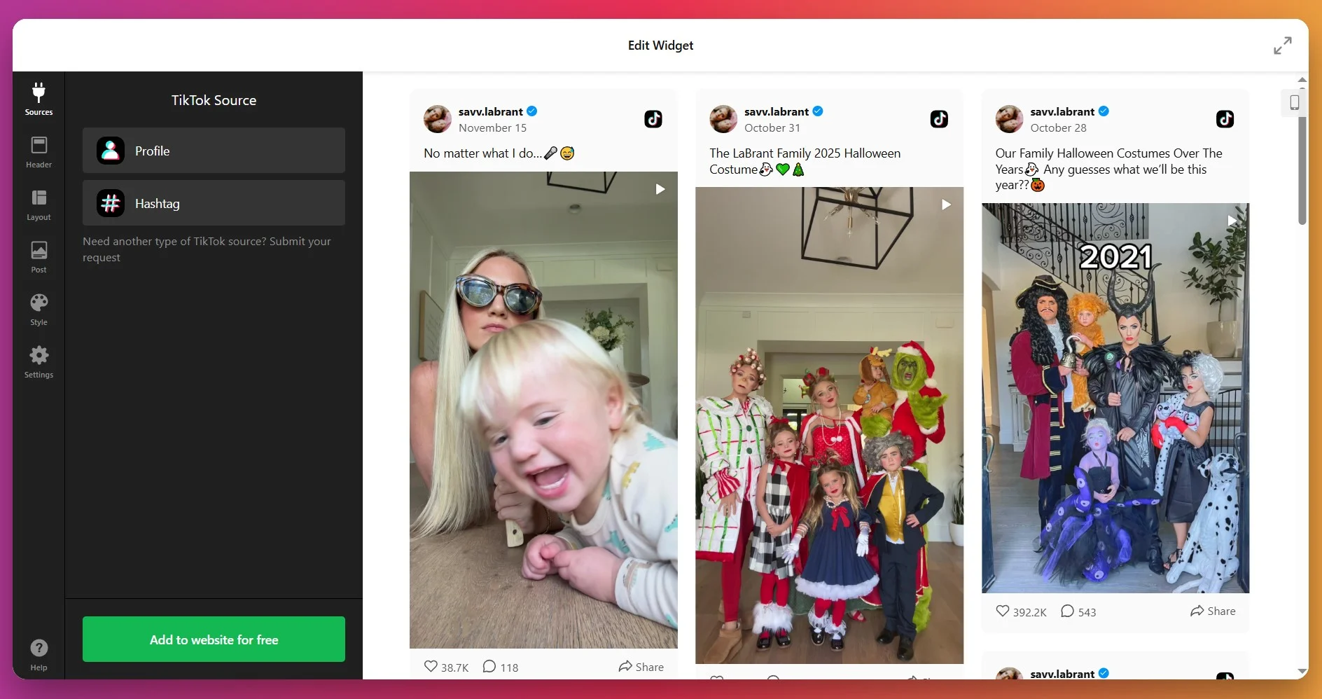 Connect Your TikTok Souce