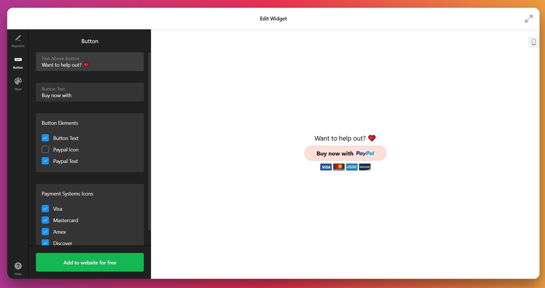 Customize PayPal Button Elements