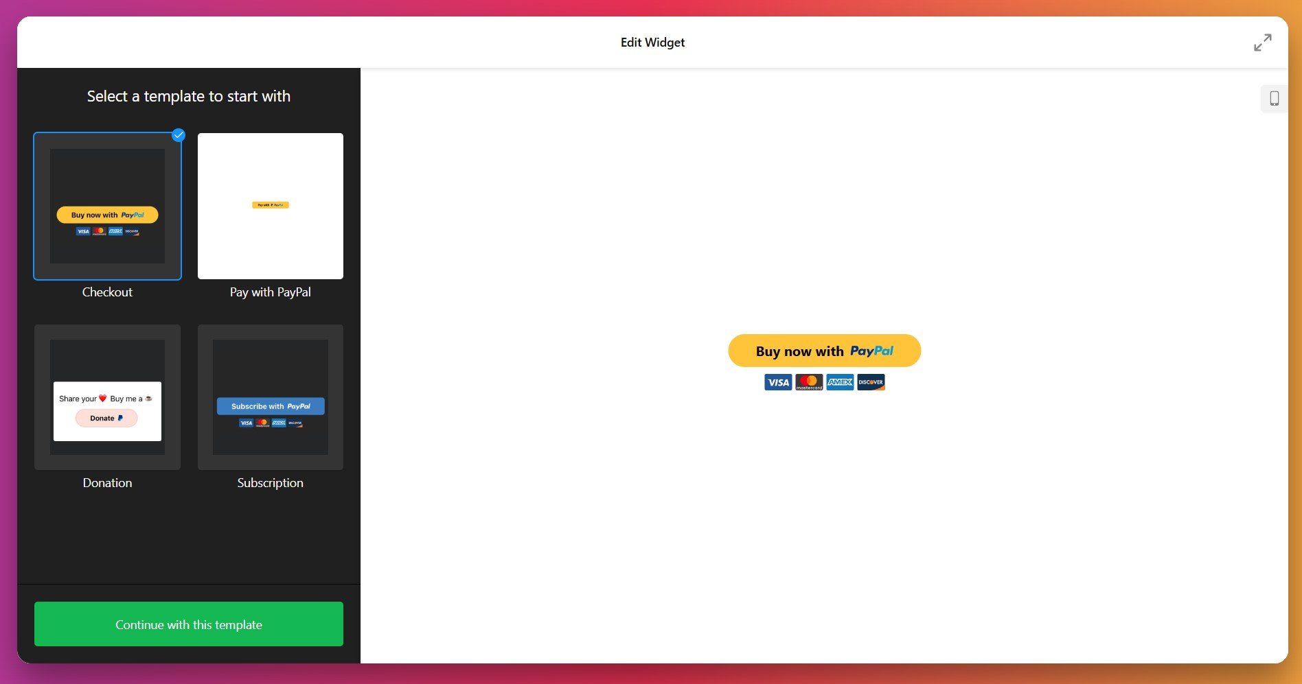 PayPal Button Templates