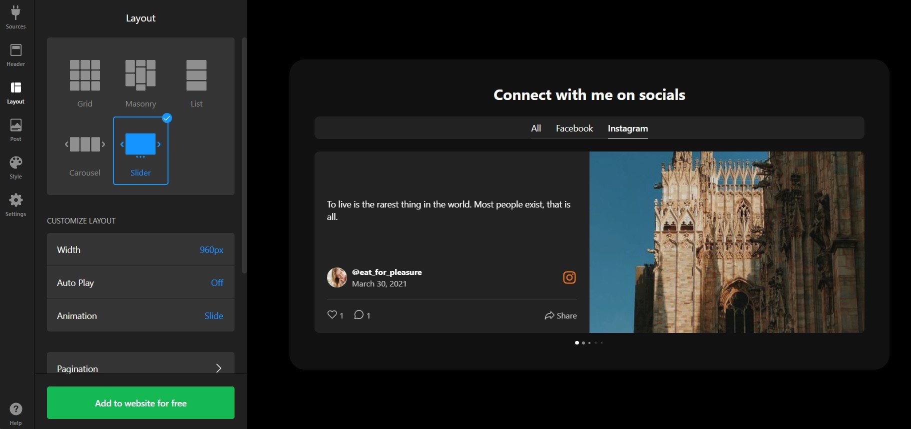 Adjust layout settings for desktop and mobile