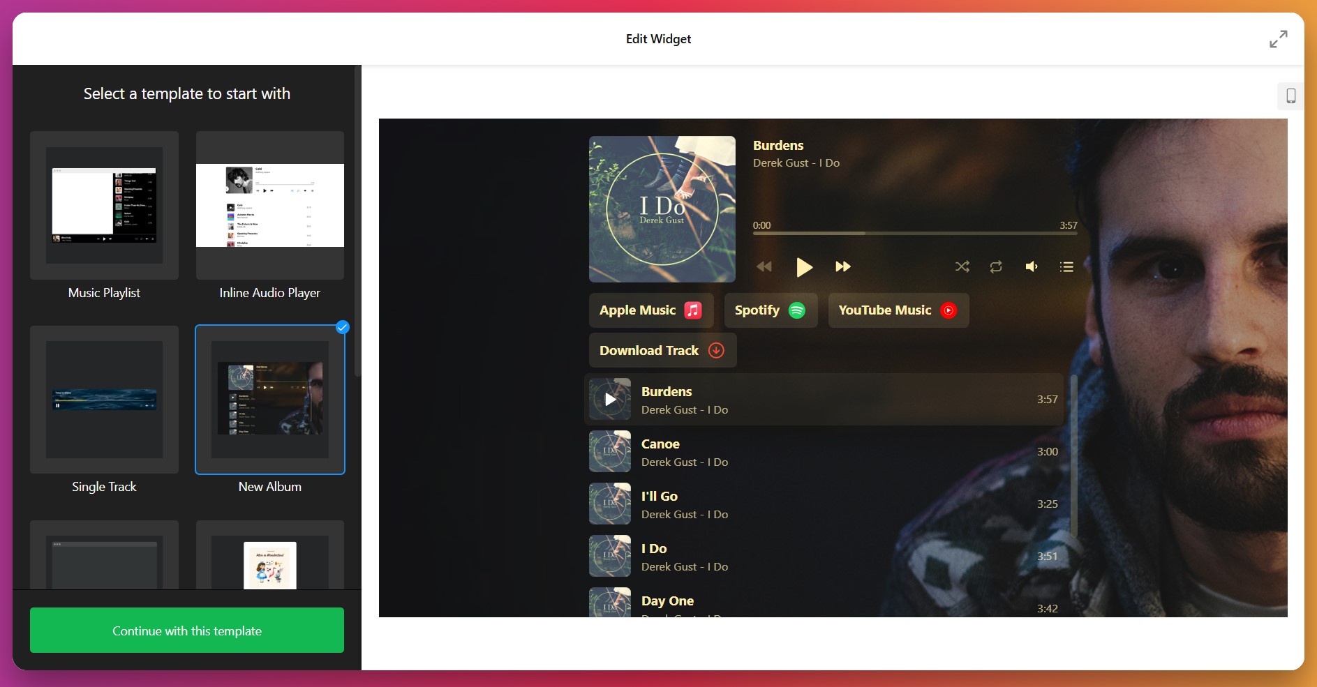 Audio Player Widget alternative