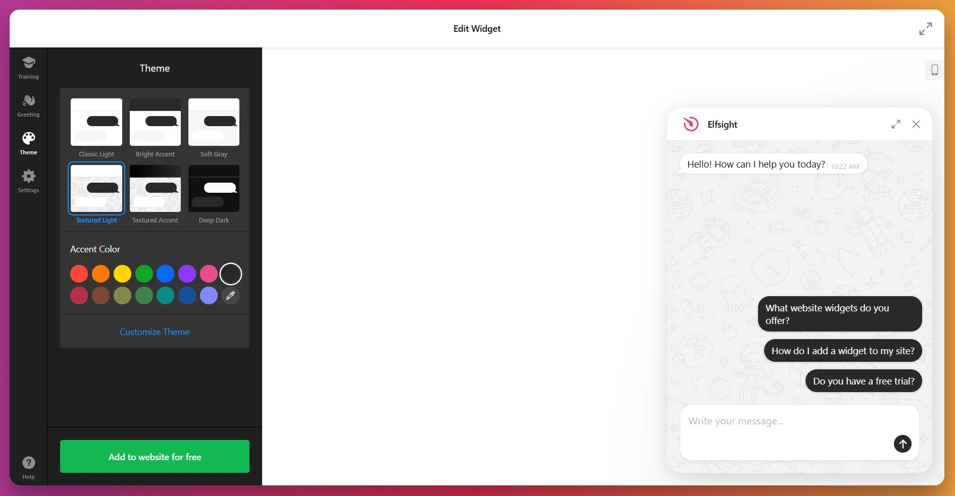 Customize your AI chatbot